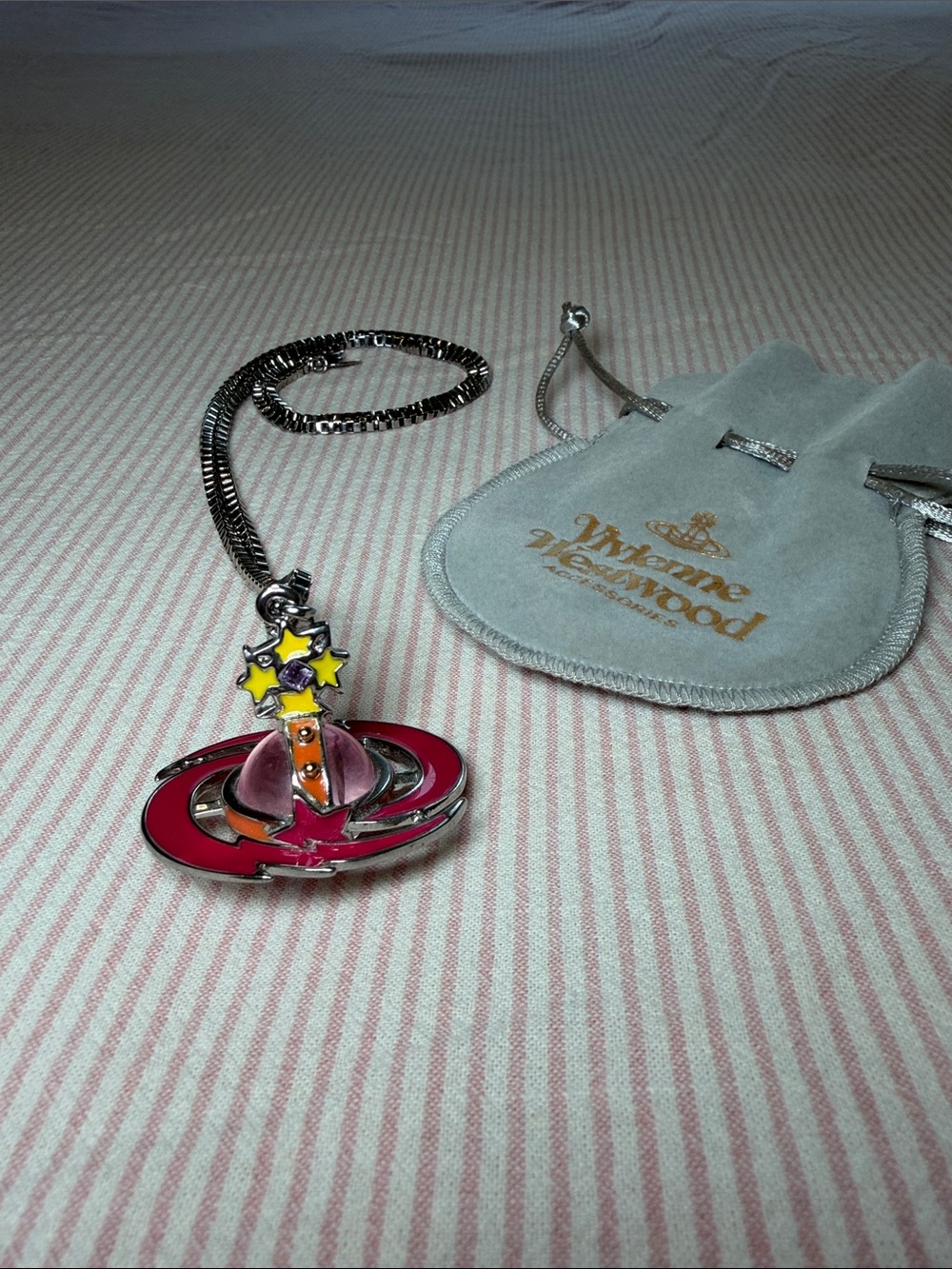 Authentic Vivienne Westwood Shooting Star Small Orb Necklace